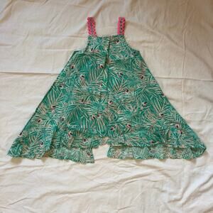 Kinderkind NWT Girls Fern Print Dress - Green/Multicolor - Size 2T